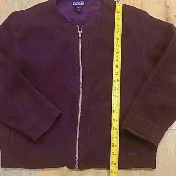 PATAGONIA Purple Sweater Full Zip Fleece Jacket Medium - Picture 4 of 6